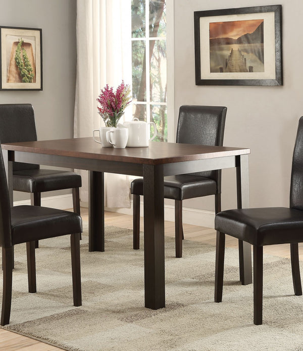 5Pc Pack Dining Set Dark Cherry  Espresso (Espresso Pu) - Table:Mdf  Pu Veneer C Dark Cherry  Espresso (Espresso Pu)