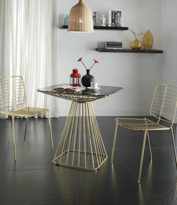 Side Chair (Set-2) Gold - Metal Gold