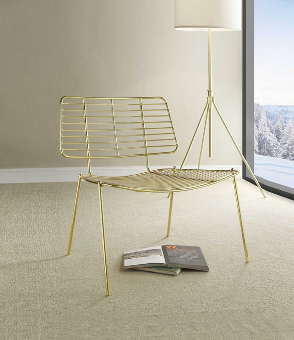 Accent Chair - Metal Gold