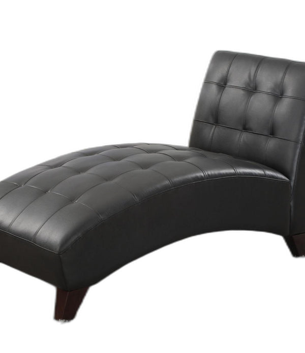 63' X 26' X 36' Black Lounge Chaise