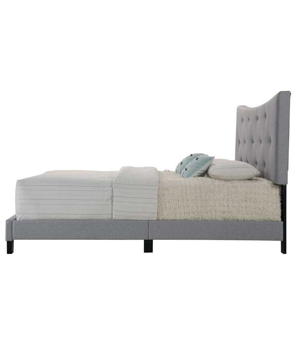 Gray Queen Size Tufted Upholstered Bed