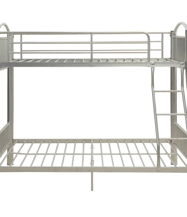 78' X 56' X 67' Silver Metal Twin Over Full  Bunk Bed