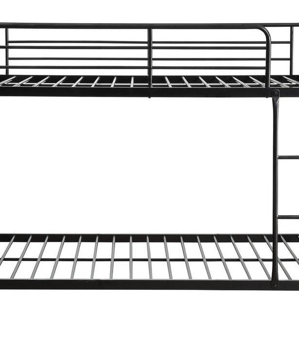 78' X 44' X 67' Twin Over Twin Black Metal Bunk  Bed