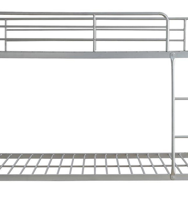 78' X 44' X 67' Twin Over Twin Silver Metal Bunk Bed