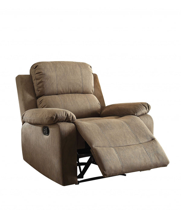 38' X 38' X 39' Taupe Polished Microfiber Fabric Recliner