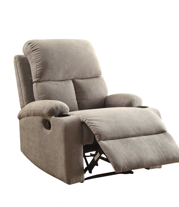 32' X 37' X 39' Gray Linen Fabric Recliner