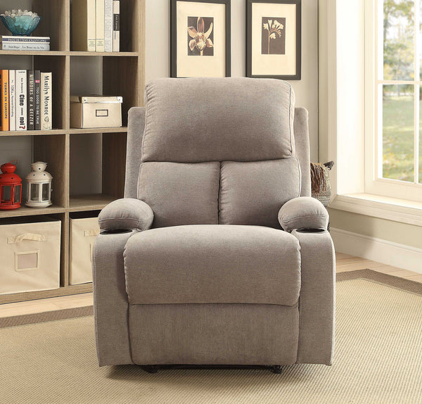 32' X 37' X 39' Beige Linen Fabric Recliner