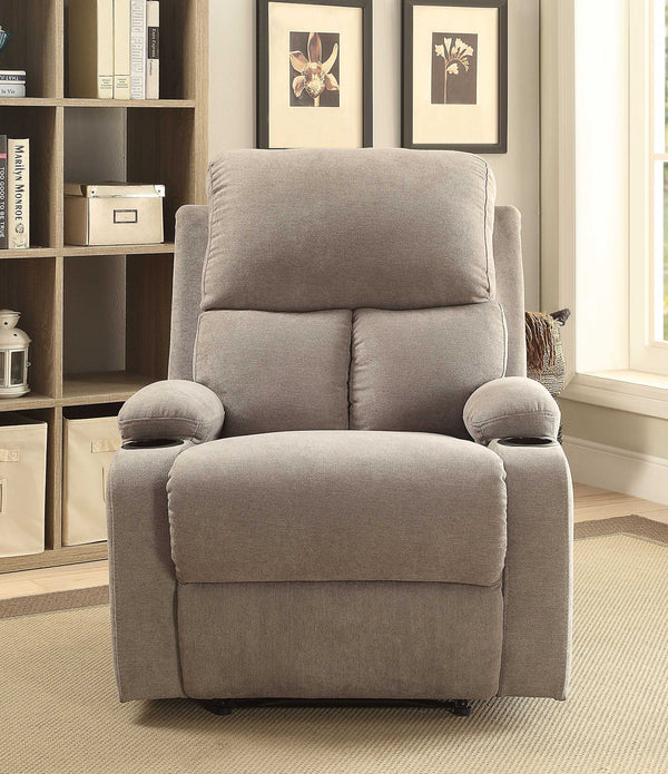 32' X 37' X 39' Beige Linen Fabric Recliner