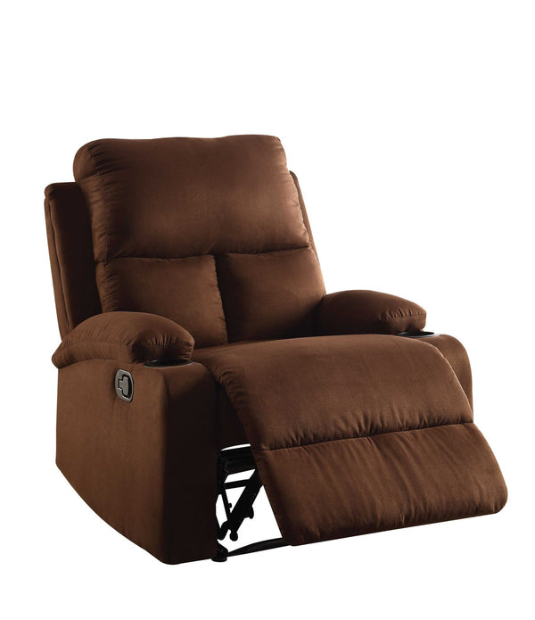 32' X 37' X 39' Chocolate Microfiber Wood Frame Recliner