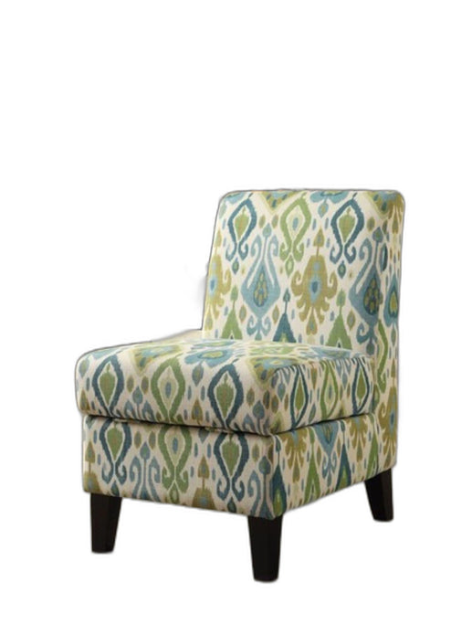 22' X 30' X 36' Green Pattern Accent Chair With Storage