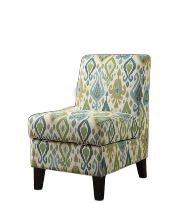 22' X 30' X 36' Green Pattern Accent Chair With Storage