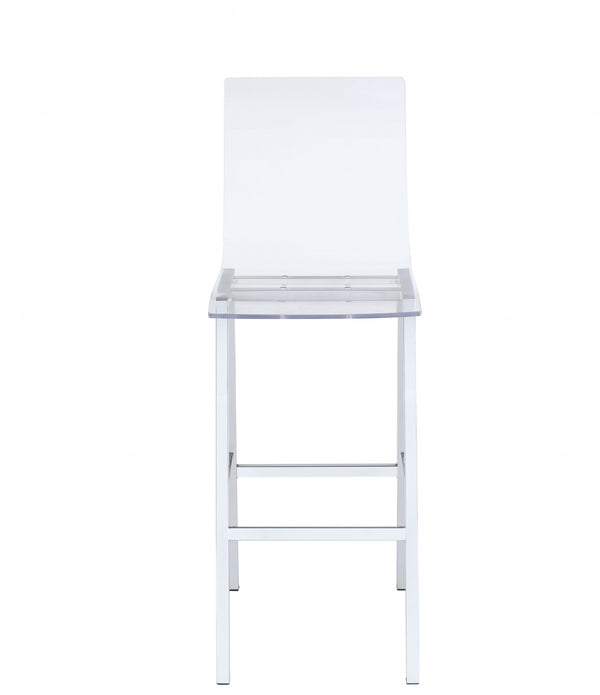 20' X 16' X 43' 2Pc Clear Acrylic And Chrome Bar Chair