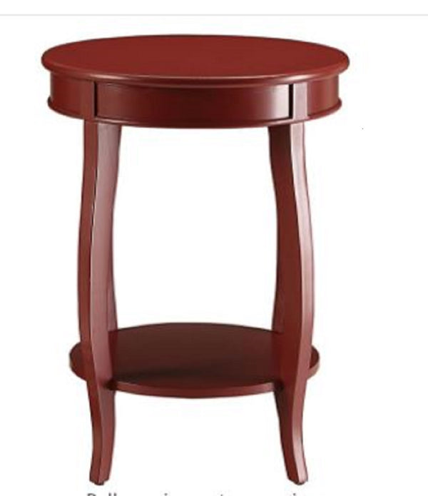 Pop of Color Red Finish Side Table