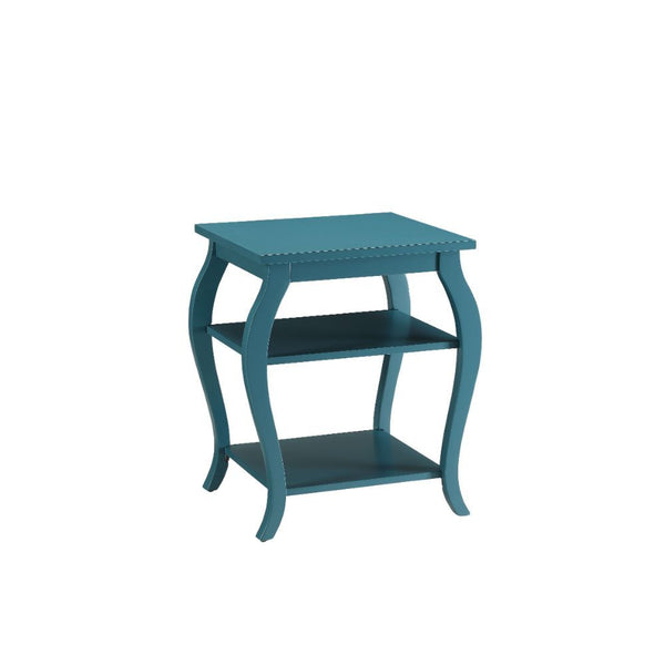 Pop of Color Bow Leg Square End or Side Table