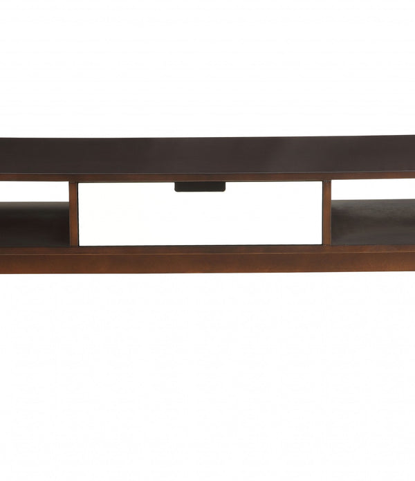 47' X 24' X 18' Walnut And White Coffee Table