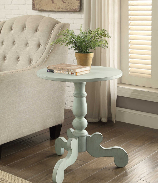 Ornate White Wooden Side Table