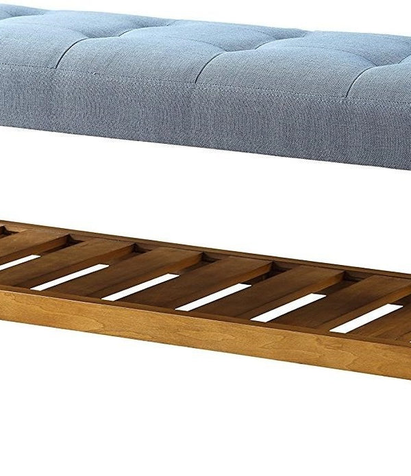 40' X 16' X 18' Blue And Oak Simple Bench