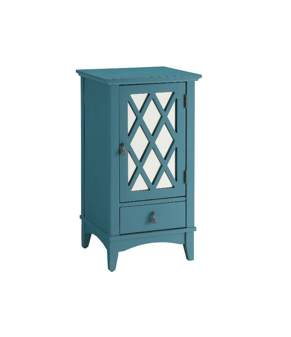 Pop of Color Teal Accent Cabinet