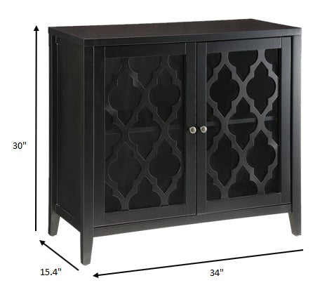 34' X 15.4' X 30' Black Mdf Cabinet