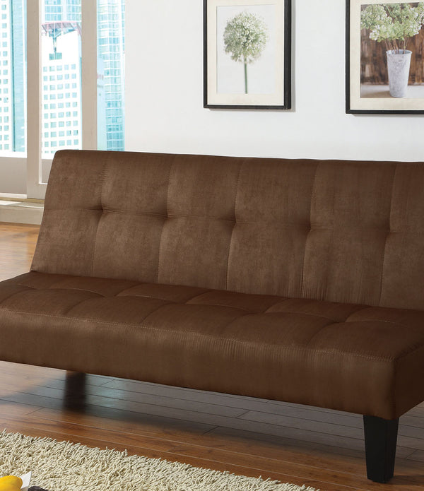 Adjustable Sofa, Chocolate Microfiber - Wood, Mfb, Fireproof Foam Chocolate Mfb