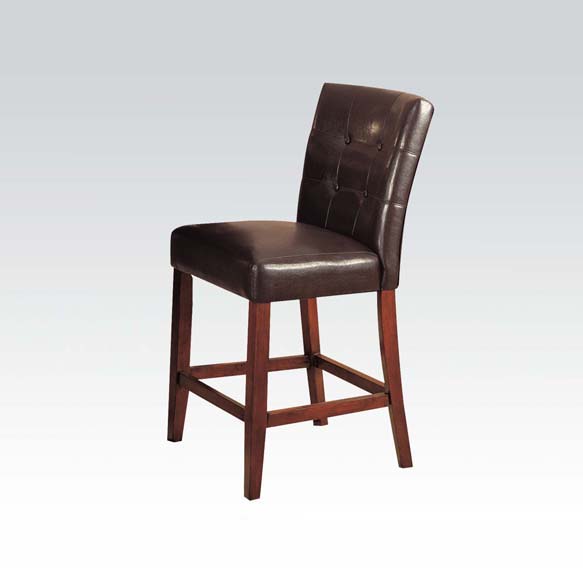 20' X 24' X 40' 2pc Espresso PU And Brown Cherry Counter Height Chair