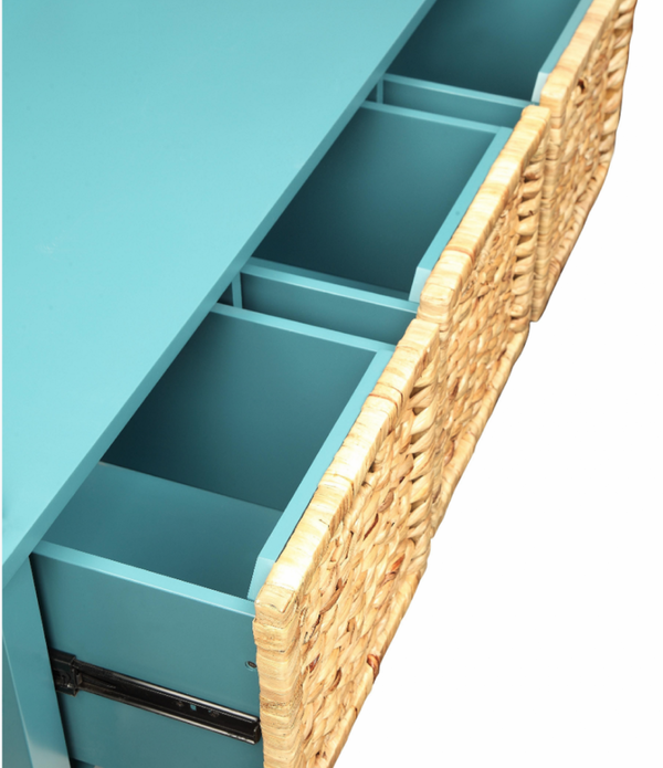 Pop of Color Teal Storage Bench