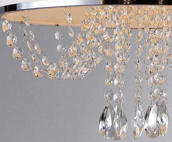 'Hera' Shaded Crystal-detailed 4-light Chandelier