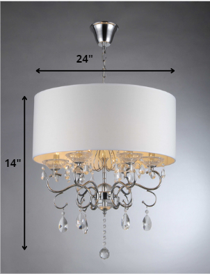 Krissy 6-light Crystal Chandelier