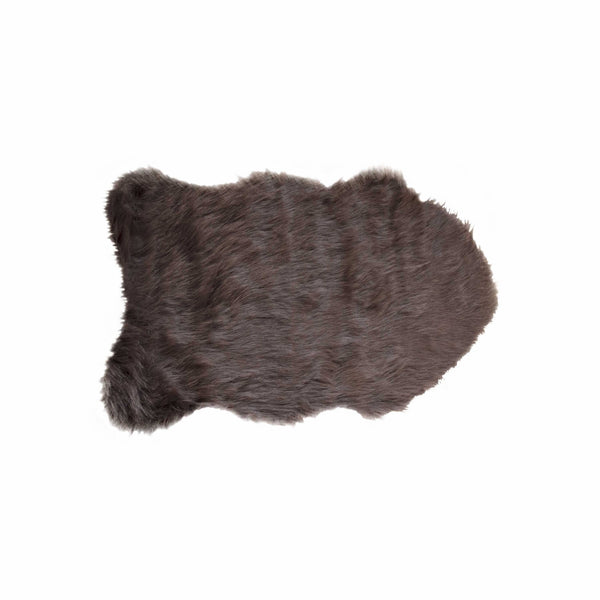 24" x 36" x 1.5" Chocolate Faux Sheepskin - Area Rug