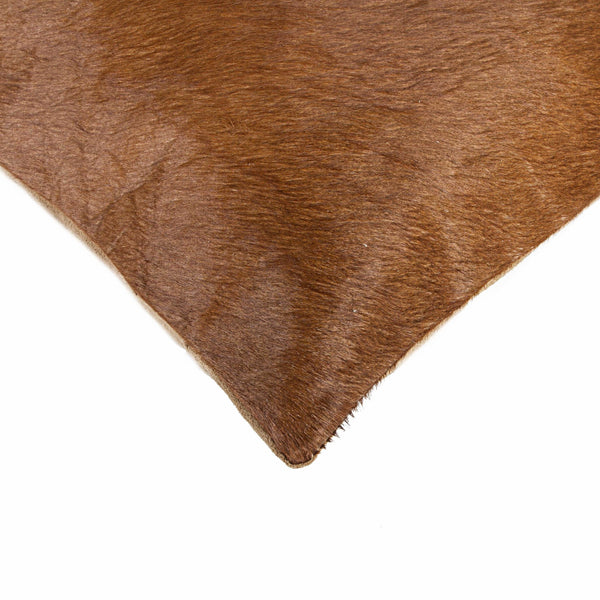 18" x 18" x 5" Brown Cowhide  Pillow