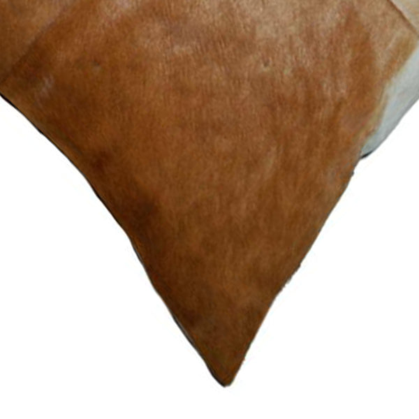 18" x 18" x 5" Brown And White Quattro  Pillow