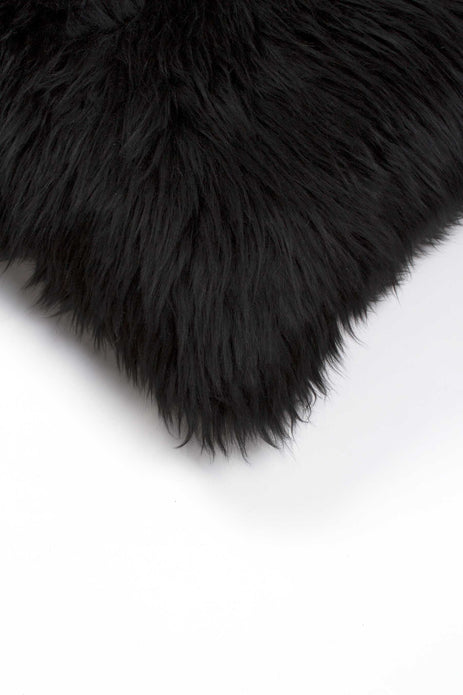 18" x 18" Black Sheepskin Pillow