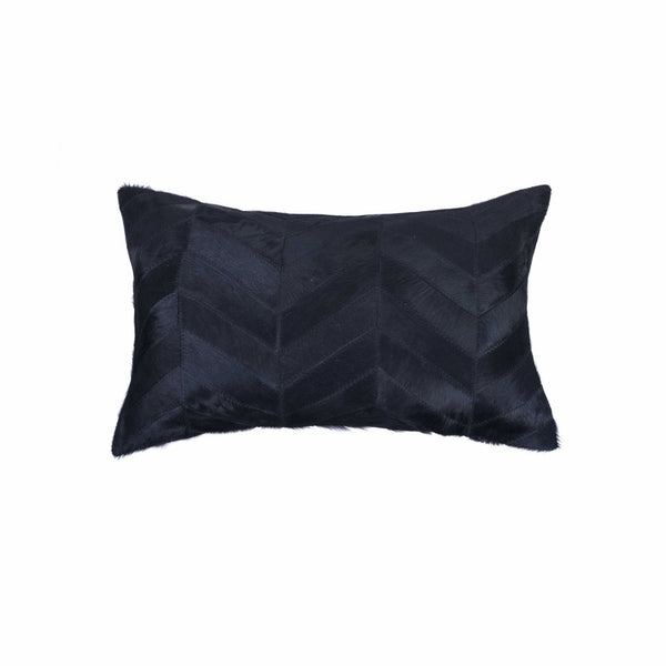 12" x 20" x 5" Black  Pillow