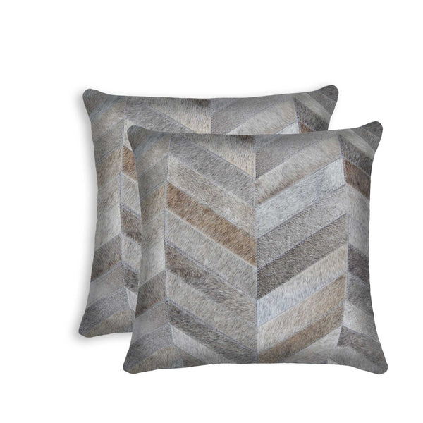 18" x 18" x 5" Gray  Pillow 2 Pack