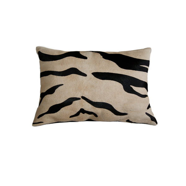 12" x 20" x 5" Natural Cowhide  Pillow