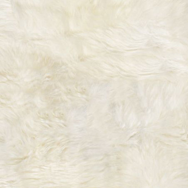 14" x 14" x 11" White Short-Hair Sheepskin - Floor Cushion