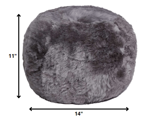 14" x 14" x 11" Brisa Short-Hair Sheepskin - Floor Cushion