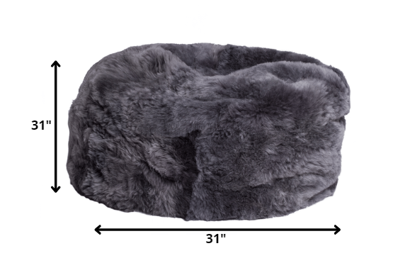 31" x 31" x 31" Brisa Short-Hair Sheepskin Bean Bag