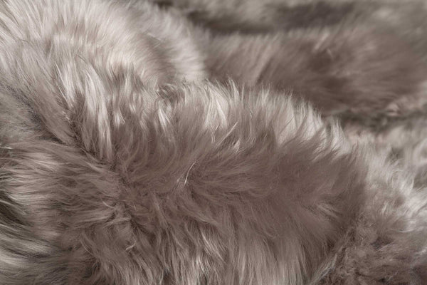 48" x 72" x 2" Taupe Sheepskin Long-Haired - Area Rug