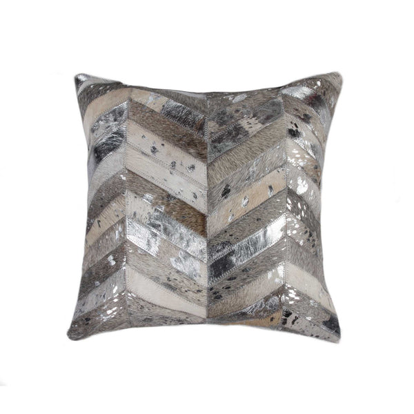 18" x 18" x 5" Silver  Pillow