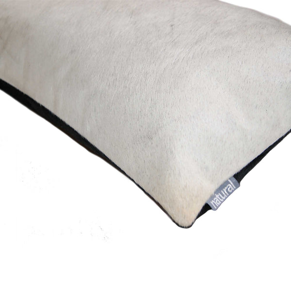 12" x 20" Off White Cowhide Set of 2 Pillows