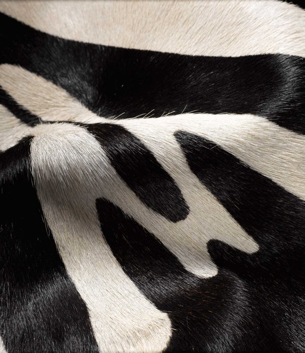 5' x 7' Zebra Stripe Black and White Natural Cowhide Area Rug