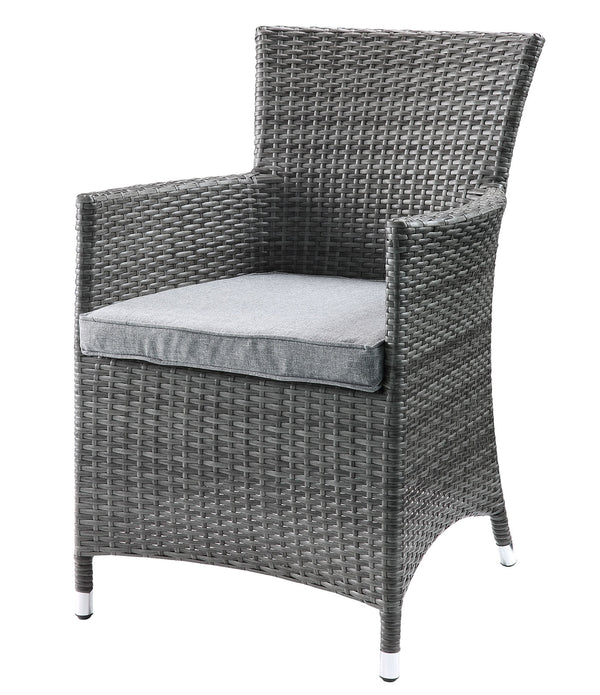 Updated Modern 3 Piece Gray Highback Wicker Patio Set