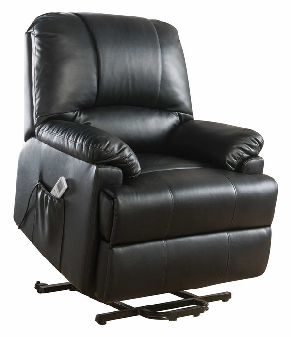 34' X 37' X 41' Black Leatherette Power Lift Massage Recliner