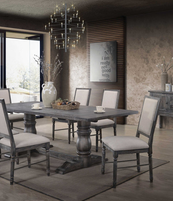 88' X 40' X 30' Weathered Gray Dining Table