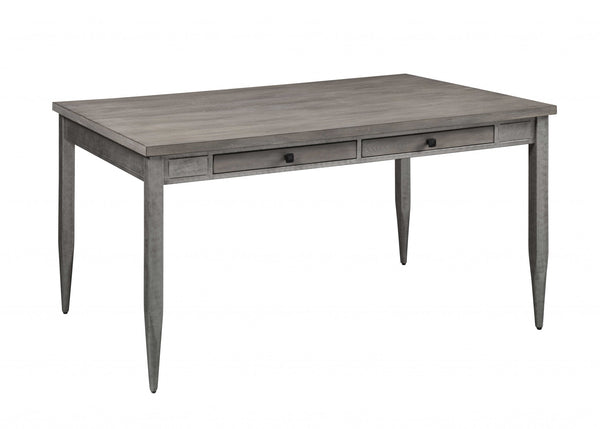 60' X 36' X 30' Gray Oak And Antique Gray Dining Table