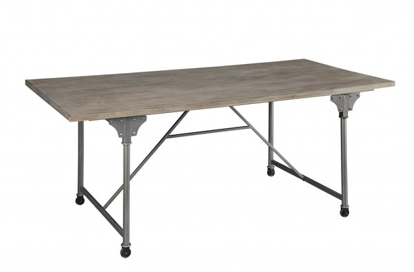 72' X 36' X 30' Gray Oak And Sandy Gray Dining Table