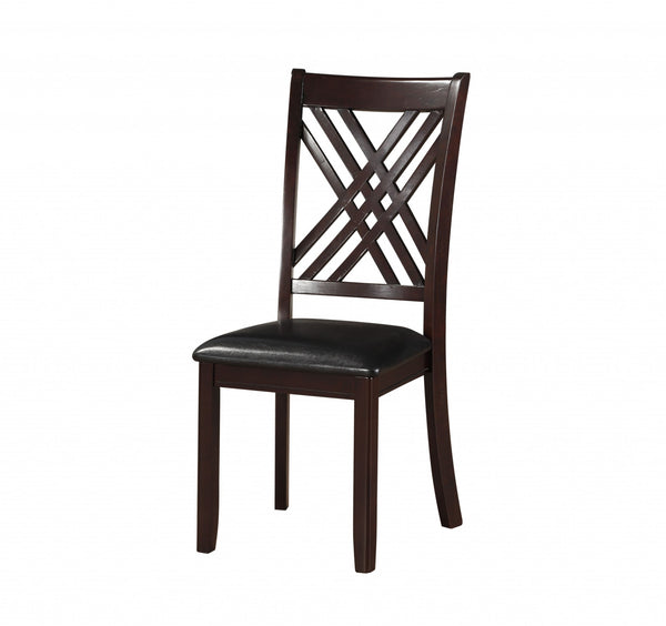 18' X 22' X 41' 2pc Black And Espresso Side Chair