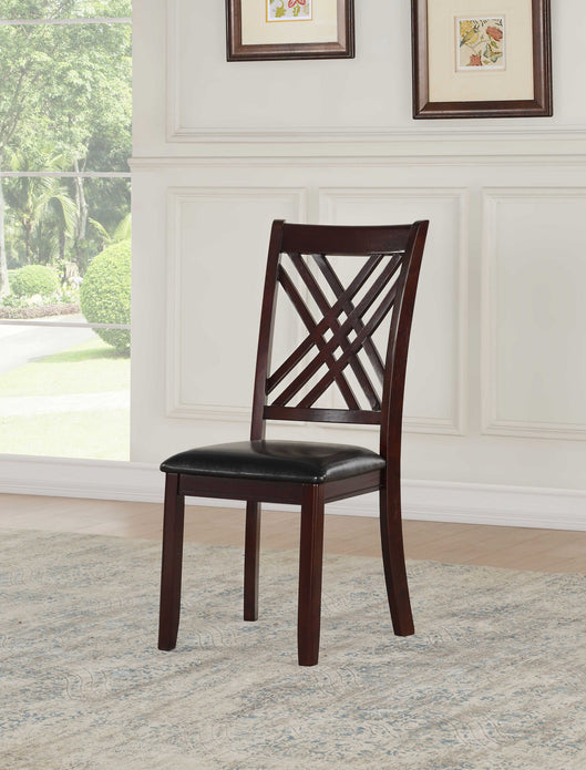 18' X 22' X 41' 2pc Black And Espresso Side Chair