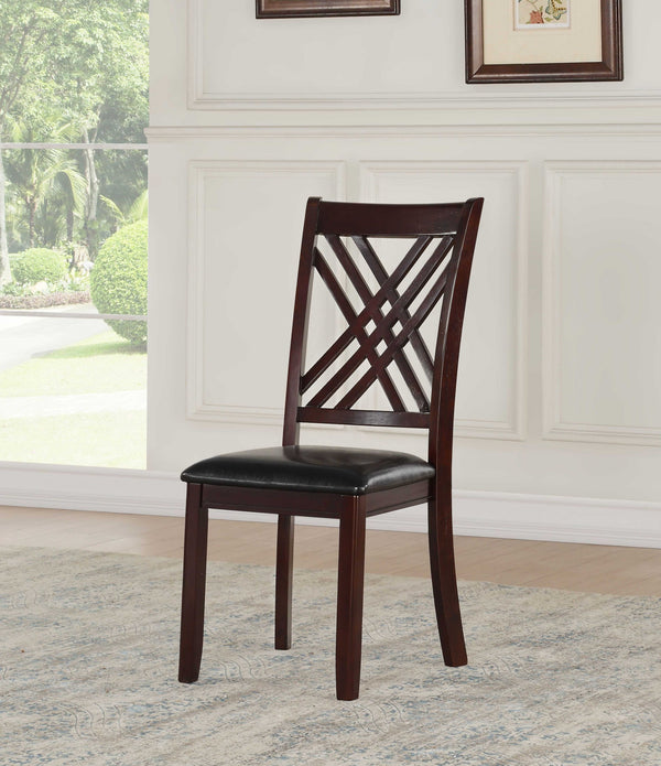 18' X 22' X 41' 2pc Black And Espresso Side Chair